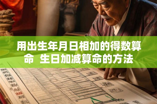 用出生年月日相加的得数算命 生日加减算命的方法 用出生年月日相加的得数算命 生日加减算命的方法