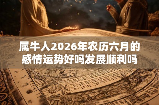 属牛人2026年农历六月的感情运势好吗发展顺利吗