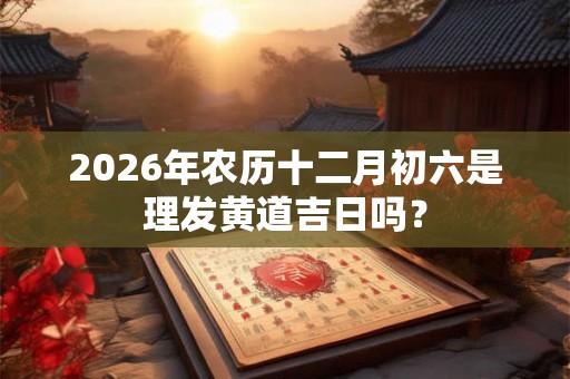 2026年农历十二月初六是理发黄道吉日吗？