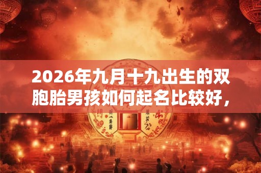 2026年九月十九出生的双胞胎男孩如何起名比较好，五行属属相是什么