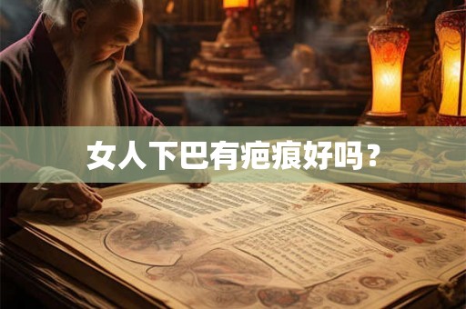 女人下巴有疤痕好吗? 女人下巴有疤痕好吗?