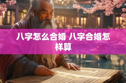 八字怎么合婚 八字合婚怎样算 八字怎么合婚 八字合婚怎样算