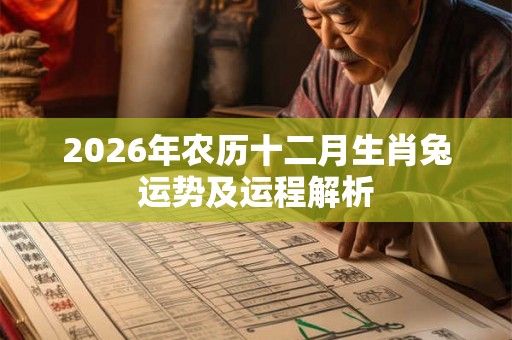 2026年农历十二月生肖兔运势及运程解析