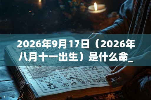 2026年9月17日（2026年八月十一出生）是什么命_命运如何