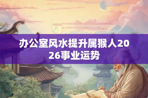 办公室风水提升属猴人2026事业运势