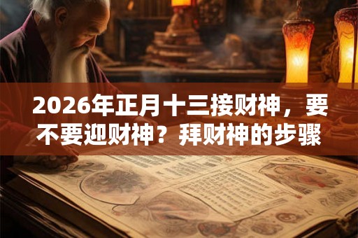 2026年正月十三接财神，要不要迎财神？拜财神的步骤是哪些？