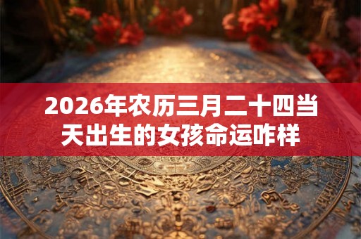 2026年农历三月二十四当天出生的女孩命运咋样
