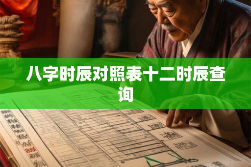 八字时辰对照表十二时辰查询