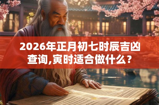 2026年正月初七时辰吉凶查询,寅时适合做什么？