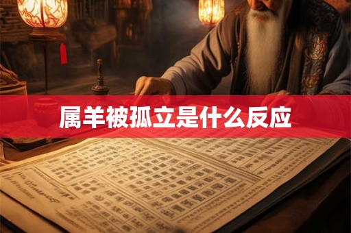 属羊被孤立是什么反应