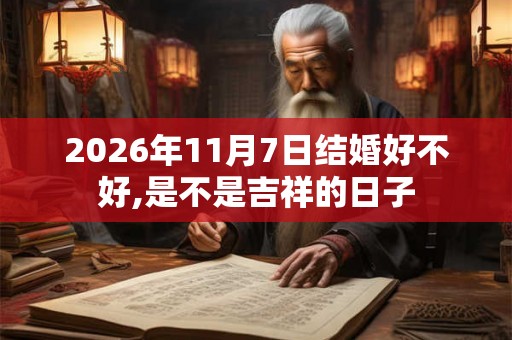 2026年11月7日结婚好不好,是不是吉祥的日子