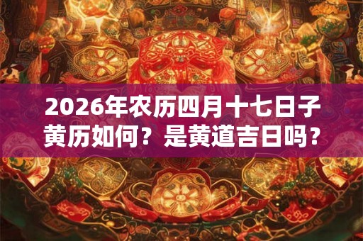 2026年农历四月十七日子黄历如何？是黄道吉日吗？