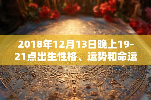 2018年12月13日晚上19-21点出生性格、运势和命运