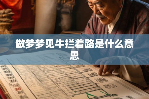 做梦梦见牛拦着路是什么意思
