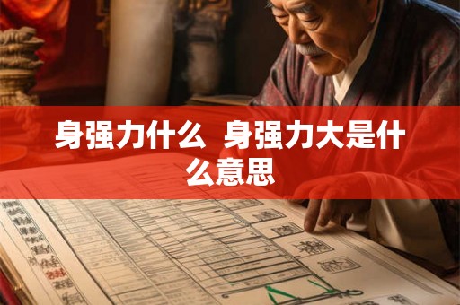 身强力什么  身强力大是什么意思