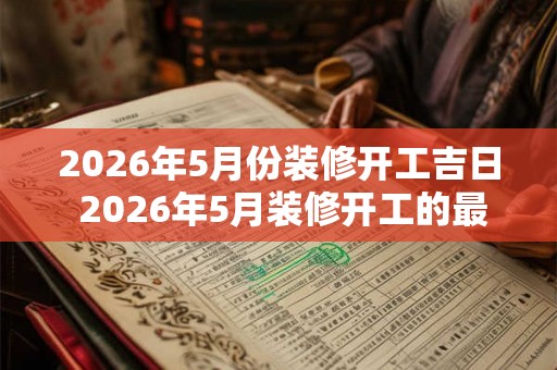 2026年5月份装修开工吉日 2026年5月装修开工的最佳吉日 2026年5月份装修开工吉日 2026年5月装修开工的最佳吉日