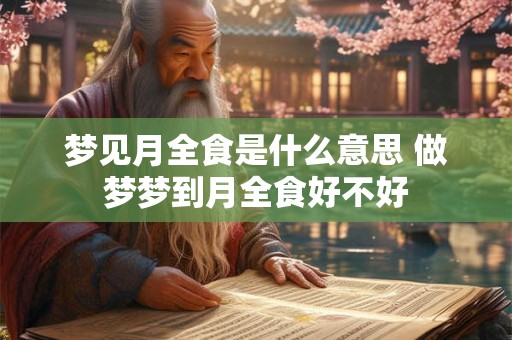 梦见月全食是什么意思 做梦梦到月全食好不好