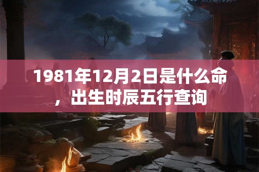 1981年12月2日是什么命，出生时辰五行查询
