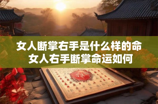 女人断掌右手是什么样的命 女人右手断掌命运如何 女人断掌右手是什么样的命 女人右手断掌命运如何