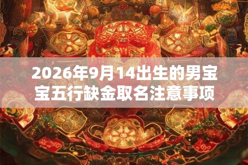 2026年9月14出生的男宝宝五行缺金取名注意事项