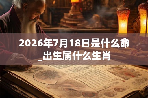 2026年7月18日是什么命_出生属什么生肖