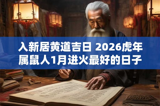 入新居黄道吉日 2026虎年属鼠人1月进火最好的日子