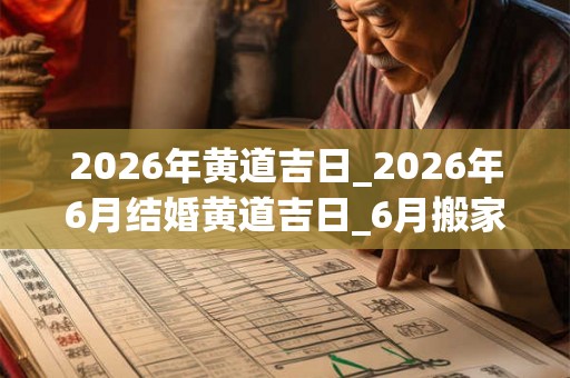 2026年黄道吉日_2026年6月结婚黄道吉日_6月搬家黄道吉日