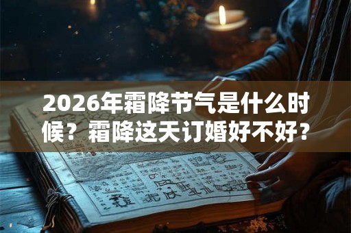 2026年霜降节气是什么时候？霜降这天订婚好不好？