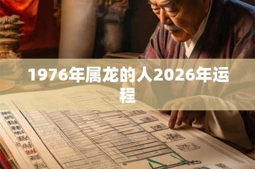 1976年属龙的人2026年运程