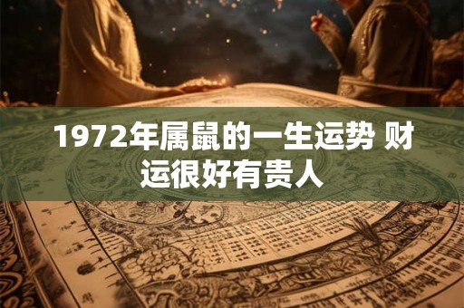 1972年属鼠的一生运势 财运很好有贵人