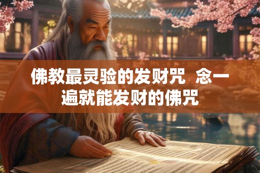 佛教最灵验的发财咒  念一遍就能发财的佛咒