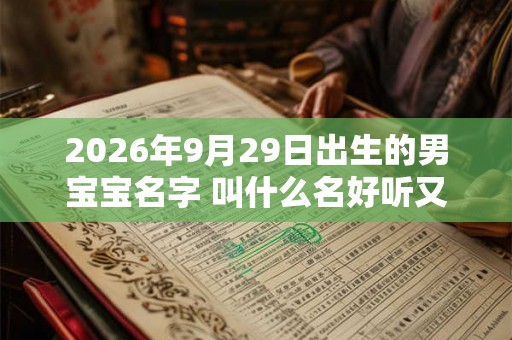 2026年9月29日出生的男宝宝名字 叫什么名好听又吉利 2026年9月29日出生的男宝宝名字 叫什么名好听又吉利