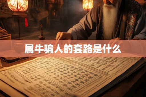 属牛骗人的套路是什么