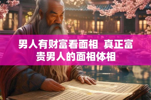 男人有财富看面相  真正富贵男人的面相体相