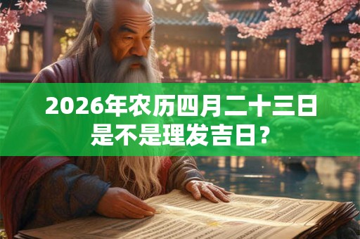 2026年农历四月二十三日是不是理发吉日？