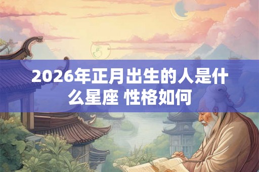 2026年正月出生的人是什么星座 性格如何 2026年正月出生的人是什么星座 性格如何