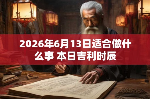 2026年6月13日适合做什么事 本日吉利时辰