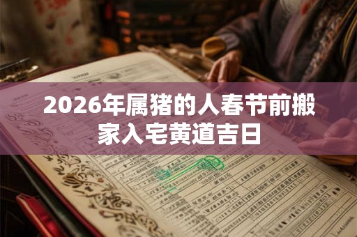 2026年属猪的人春节前搬家入宅黄道吉日