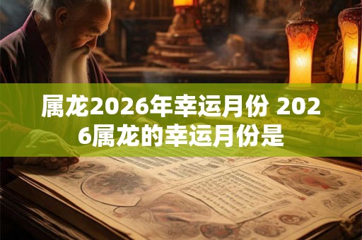 属龙2026年幸运月份 2026属龙的幸运月份是