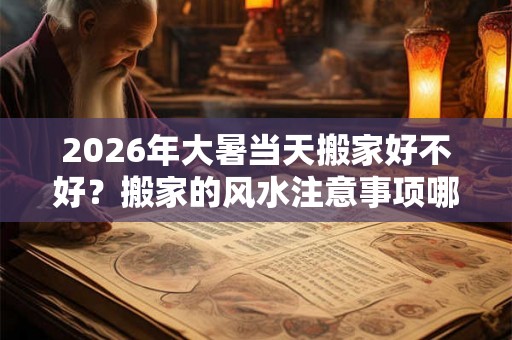 2026年大暑当天搬家好不好？搬家的风水注意事项哪些？