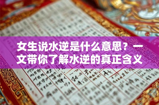 女生说水逆是什么意思？一文带你了解水逆的真正含义