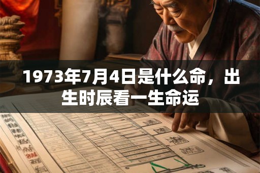 1973年7月4日是什么命,出生时辰看一生命运 1973年7月4日是什么命,出生时辰看一生命运