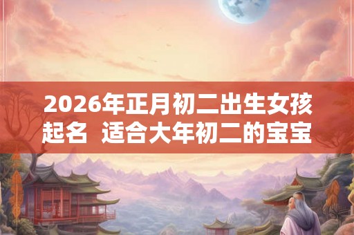 2026年正月初二出生女孩起名  适合大年初二的宝宝名字