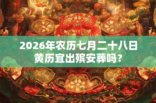 2026年农历七月二十八日黄历宜出殡安葬吗? 2026年农历七月二十八日黄历宜出殡安葬吗?