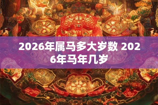 2026年属马多大岁数 2026年马年几岁 2026年属马多大岁数 2026年马年几岁