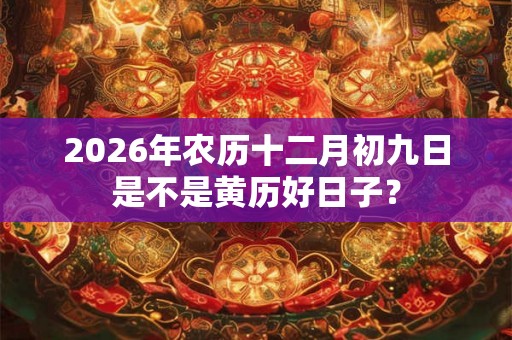 2026年农历十二月初九日是不是黄历好日子？