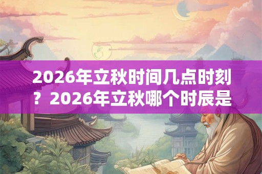 2026年立秋时间几点时刻?2026年立秋哪个时辰是凶时? 2026年立秋时间几点时刻?2026年立秋哪个时辰是凶时?
