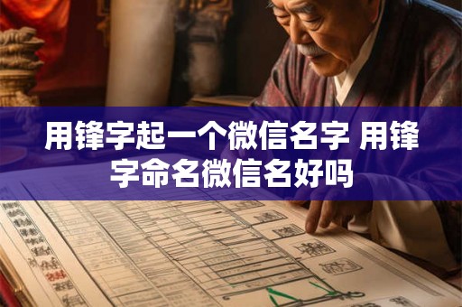 用锋字起一个微信名字 用锋字命名微信名好吗
