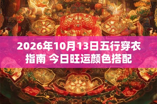 2026年10月13日五行穿衣指南 今日旺运颜色搭配 2026年10月13日五行穿衣指南 今日旺运颜色搭配