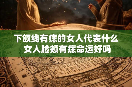 下颌线有痣的女人代表什么 女人脸颊有痣命运好吗